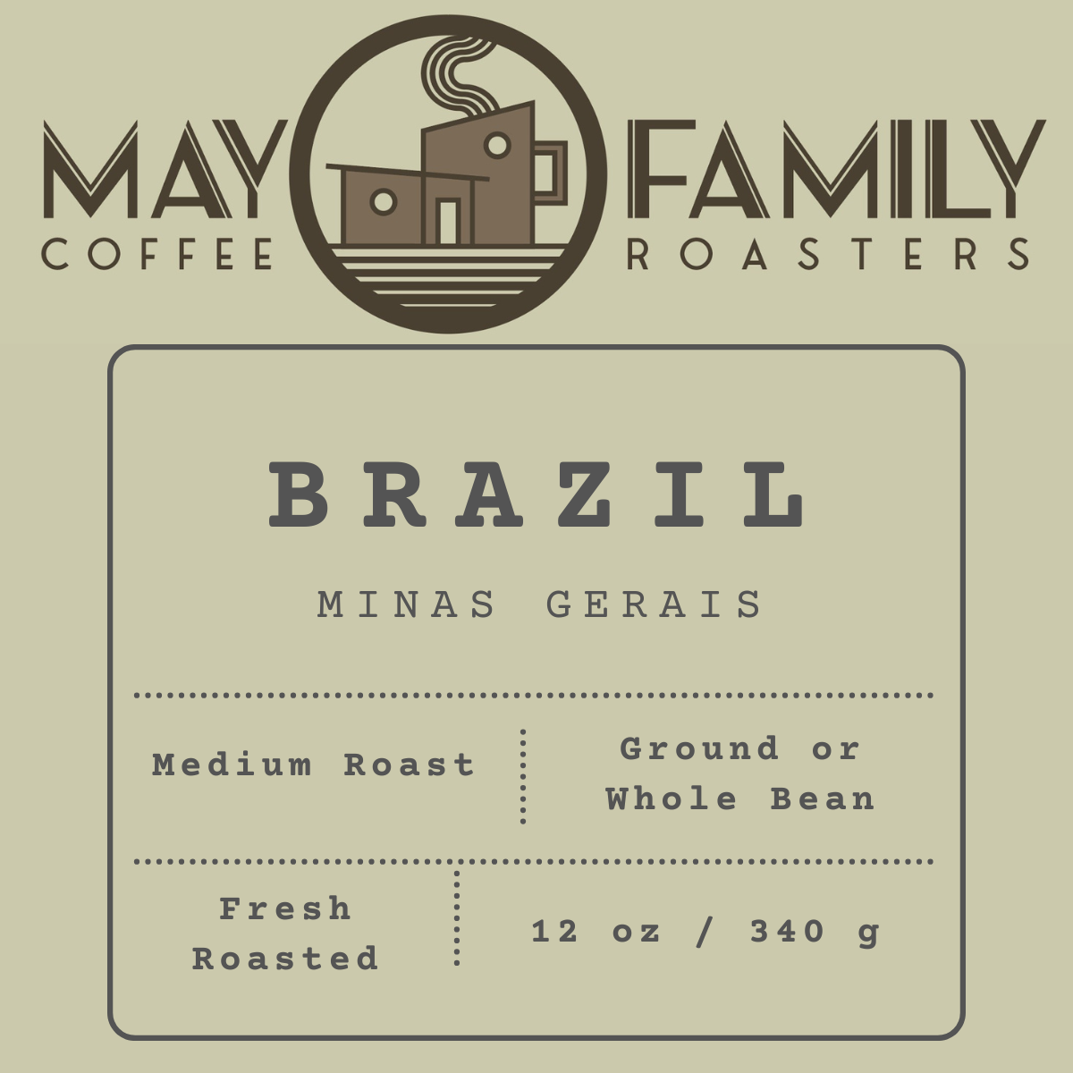 Medium Roast - Brazil 12 oz Bag
